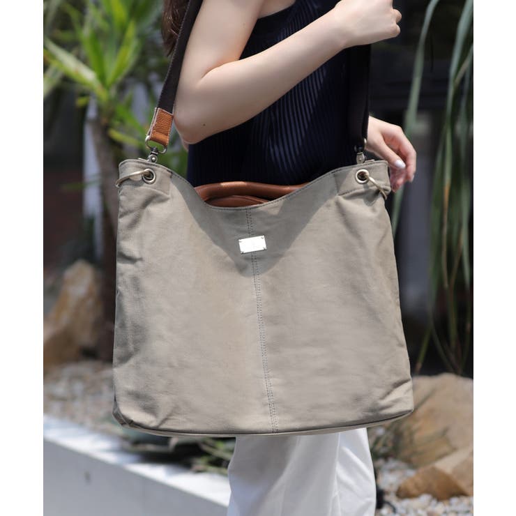 コットンカーキ/キャメル | 斜めがけバッグ ハンドバッグ レディース | ninon