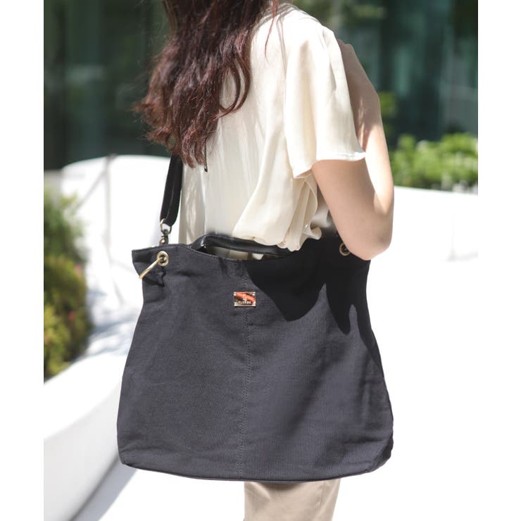 コットンブラック/ブラック | 斜めがけバッグ ハンドバッグ レディース | ninon