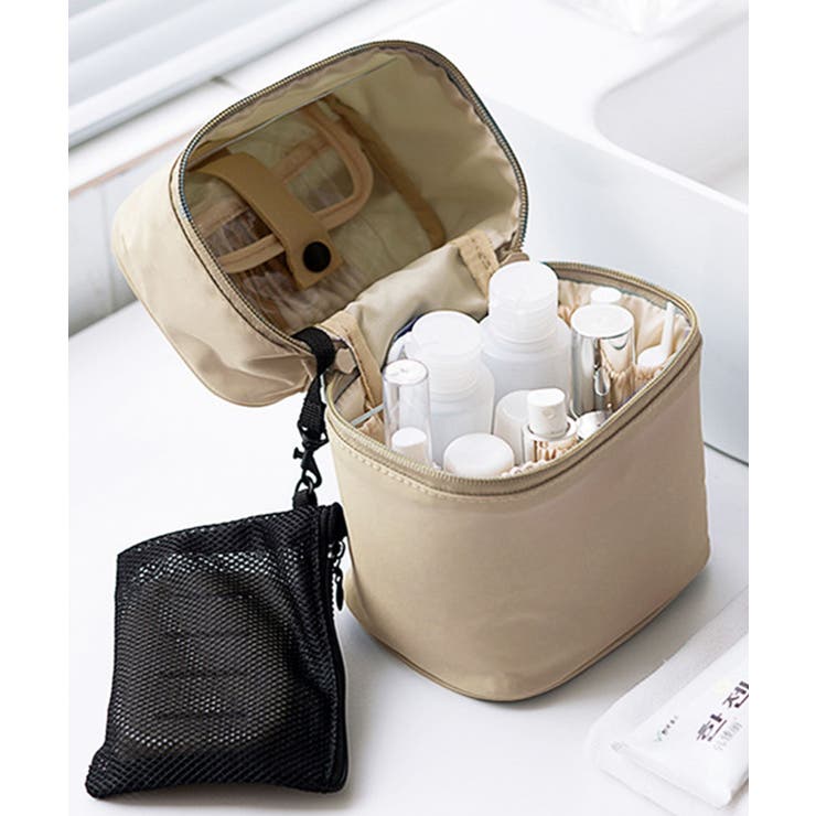 ベージュ | ポーチ 小物入れ 大きめ | ninon