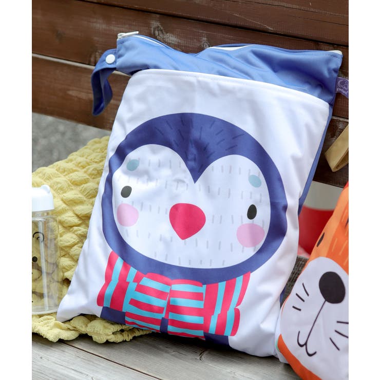 ネイビー/ペンギン | ポーチ 大きめ 小物入れ | ninon