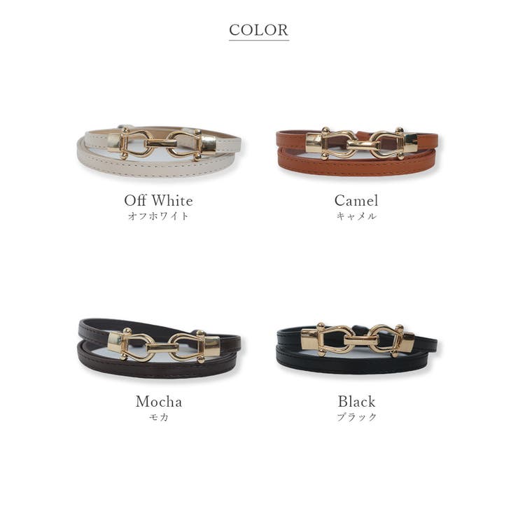 美品　SERGIO GAVAZZENI 天然石バックル レディースベルト ベルト レディース おしゃれ[品番：NNNA0003089]｜ninon（ニノン