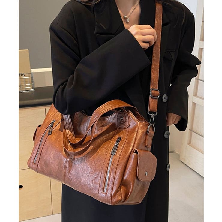 キャメル | ショルダーバッグ レディース 大きめ | ninon