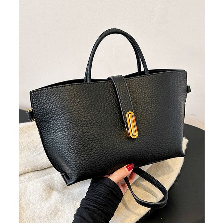 美品★Hamano 黒レザーかばん ハンドバッグ 手持ちバッグ ブラック 中古・古着通販】Hamano (ハマノ) 型押しレザーハンドバッグ