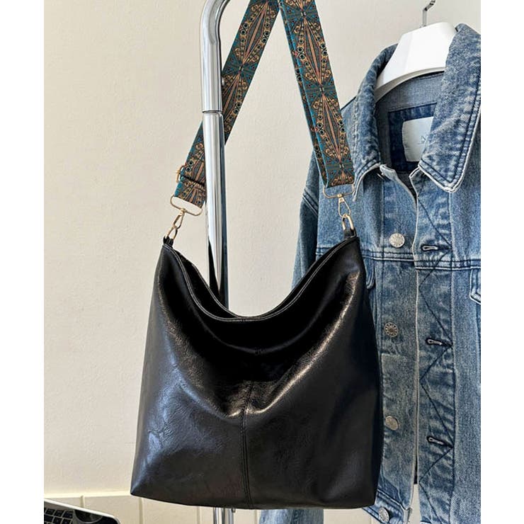 ブラック | ショルダーバッグ レディース PU | ninon