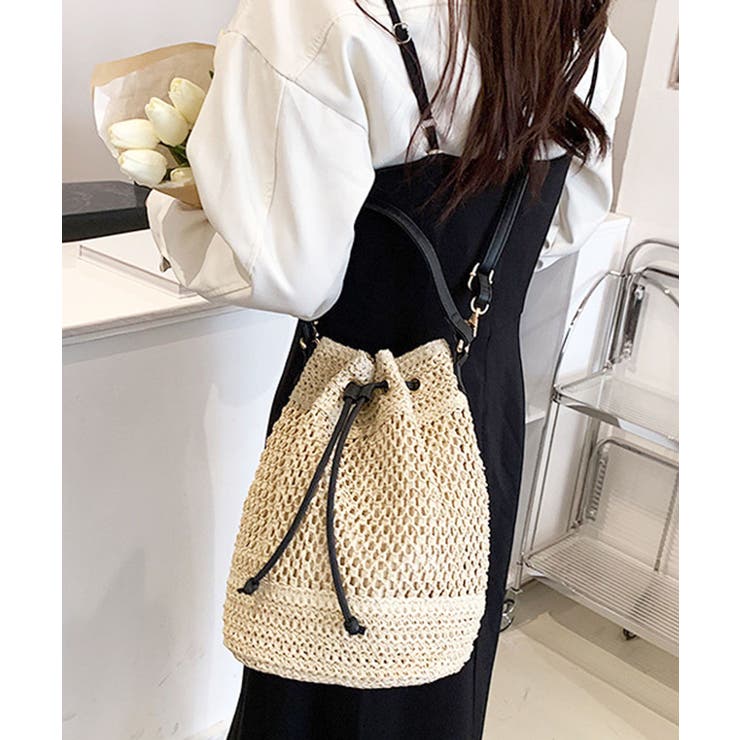 ムーニュ　カゴバッグ　美品　NINON ショルダー紐付き ムーニュ カゴバッグ 美品 NINON ショルダー紐付き - メルカリ