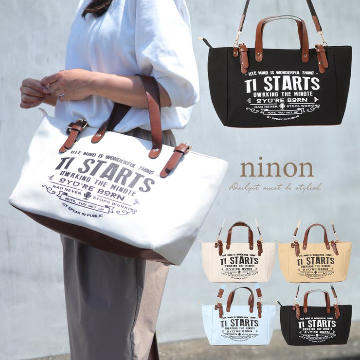 トートバッグ レディース キャンバス[品番：NNNA0003393]｜ninon