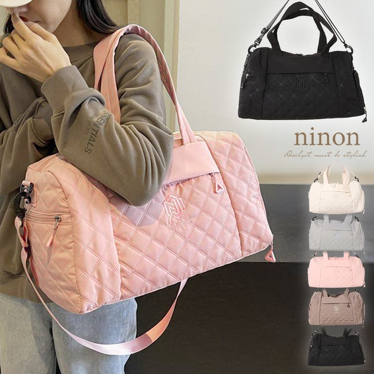 ぽん　0807 ボストンバッグ レディース 大容量[品番：NNNA0003417]｜ninon