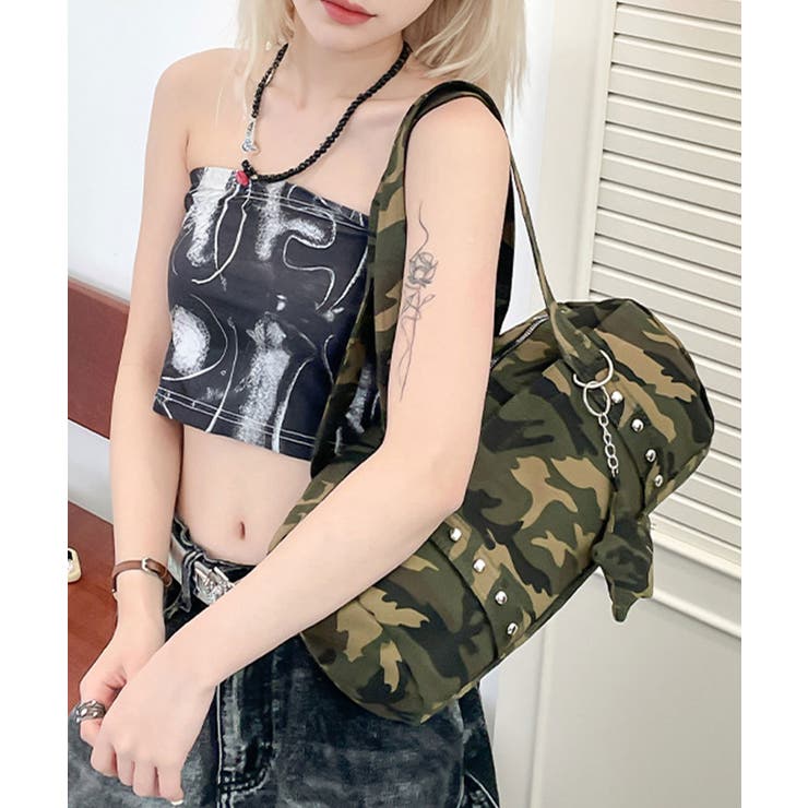 迷彩 | ボストンバッグ レディース 旅行 | ninon
