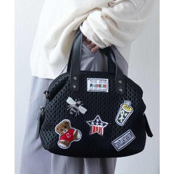 ブラックC/Mサイズ | ボストンバッグ レディース 大容量 | ninon