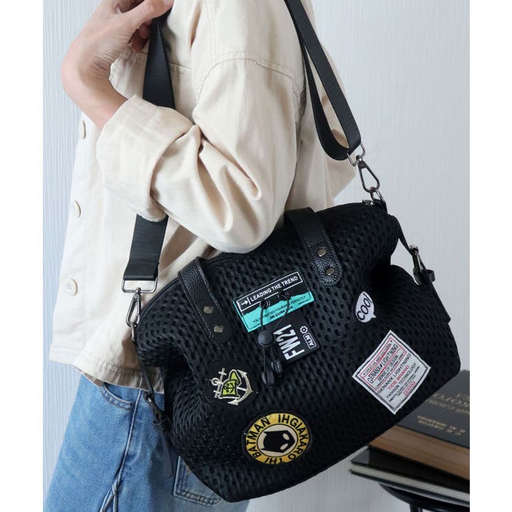 ブラックD/Mサイズ | ボストンバッグ レディース 大容量 | ninon