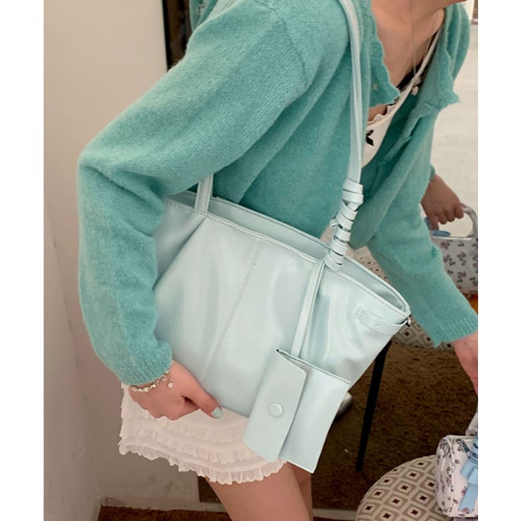 ライトブルー | トートバッグ レディース ファスナー付き | ninon