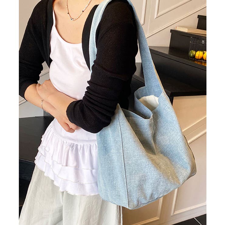 デニムブルー/無地 | トートバッグ レディース おしゃれ | ninon