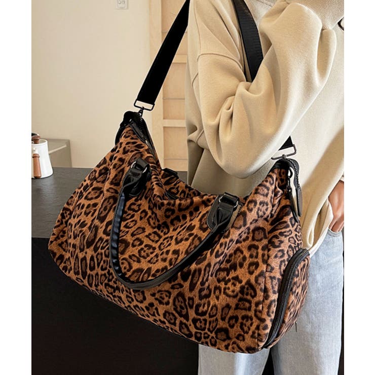 ブラウン(ヒョウ柄) | ボストンバッグ 旅行 レディース | ninon
