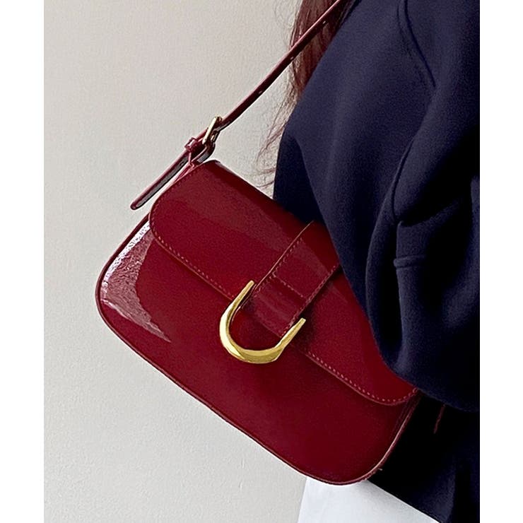 エナメルワインレッド | ショルダーバッグ レディース おしゃれ | ninon