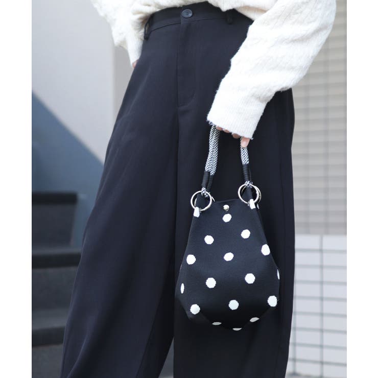 ニットバッグ ミニ 持ち手 | ninon | 詳細画像9 