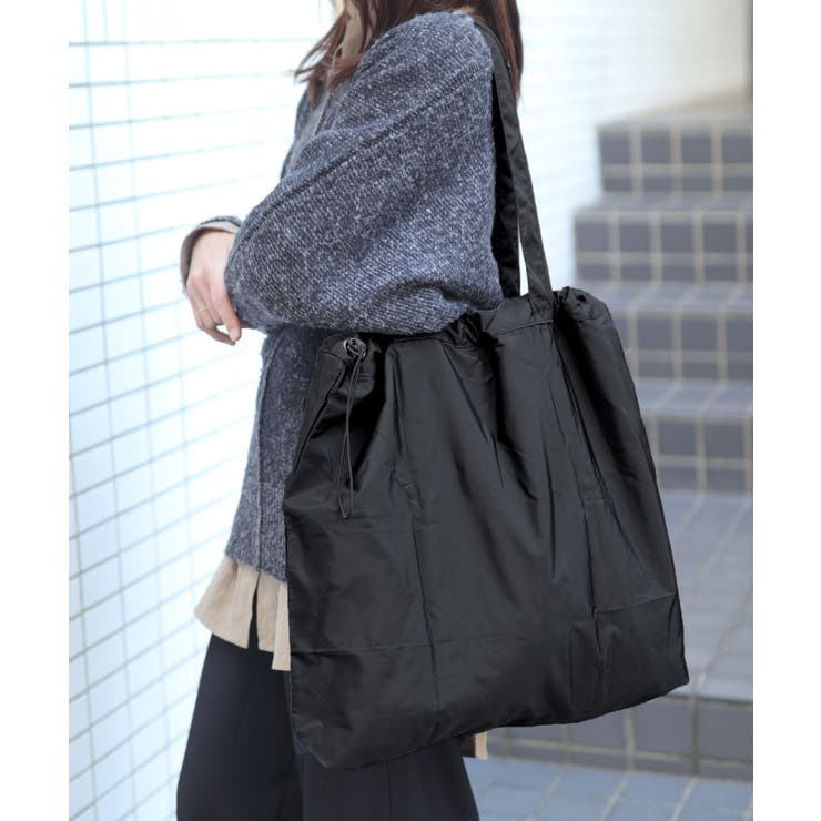 ブラック | エコバッグ 収納 おしゃれ | ninon