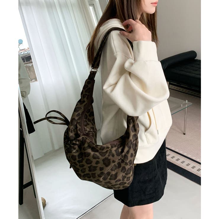 大豹柄/ダークグリーン | ショルダーバッグ レディース 軽量 | ninon