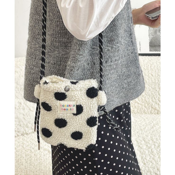 ブラックドット | ポシェット レディース スマホポシェット | ninon