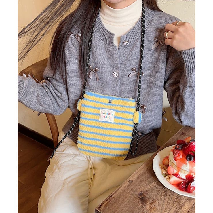 イエローボーダー | ポシェット レディース スマホポシェット | ninon