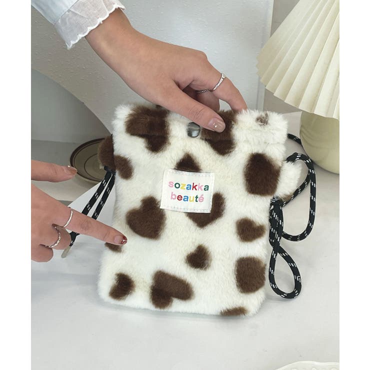 ブラウンハート | ポシェット レディース スマホポシェット | ninon