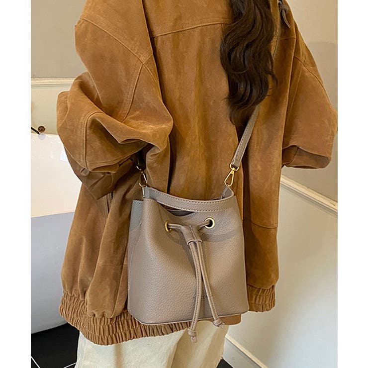 グレージュ | 巾着バッグ レディース ショルダーバッグ | ninon
