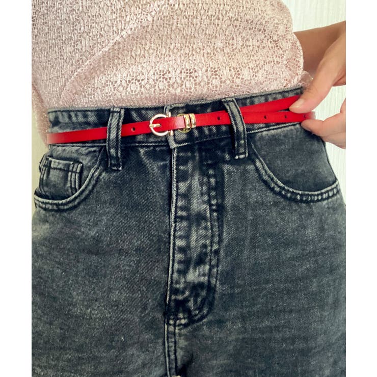 レッド | ベルト レディース 牛革 | ninon