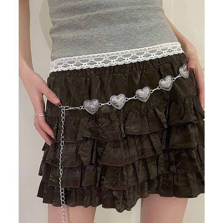 ハート（シルバー） | チェーンベルト レディース ベルト | ninon