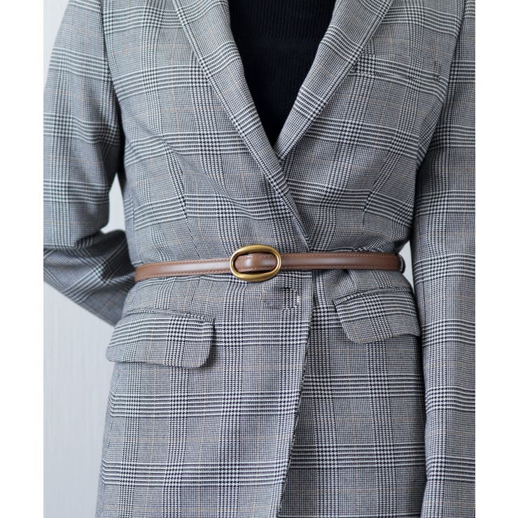 ブラウン/GD | ベルト レディース 穴なし | ninon