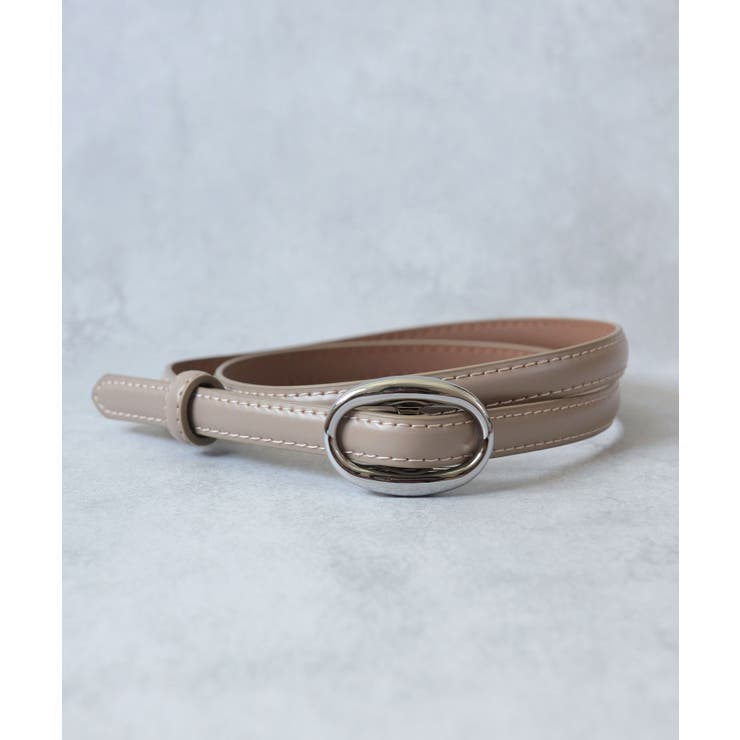 ベージュ/SV | ベルト レディース 穴なし | ninon
