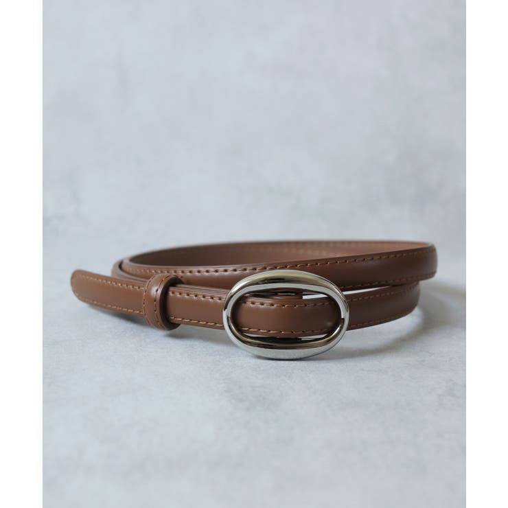 ブラウン/SV | ベルト レディース 穴なし | ninon