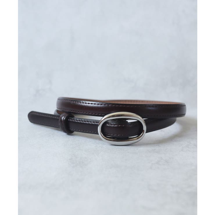 チョコ/SV | ベルト レディース 穴なし | ninon