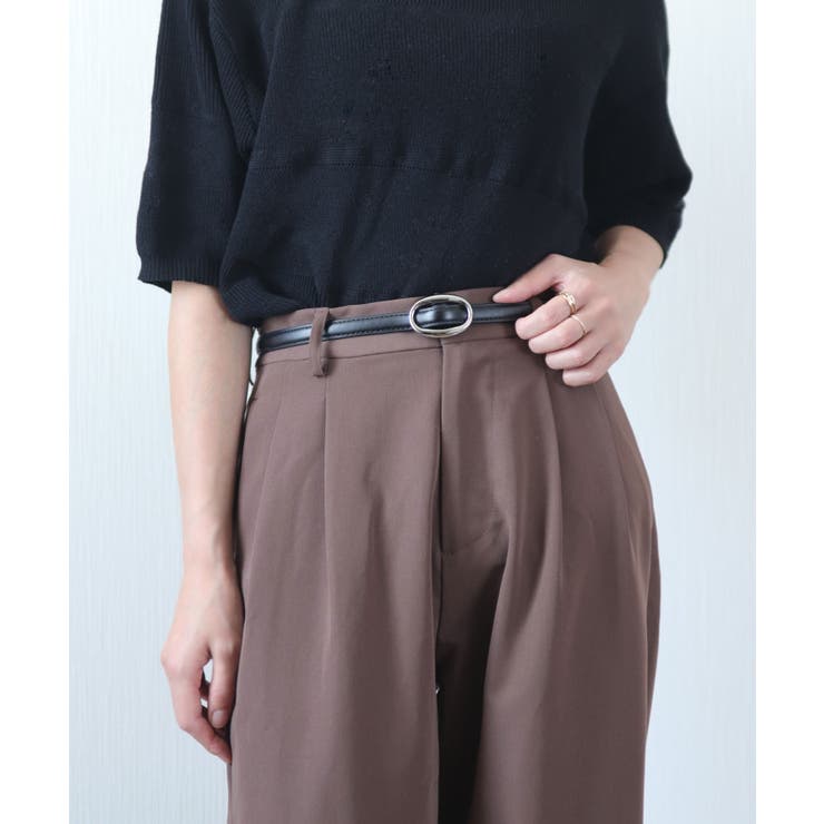 ブラック/SV | ベルト レディース 穴なし | ninon