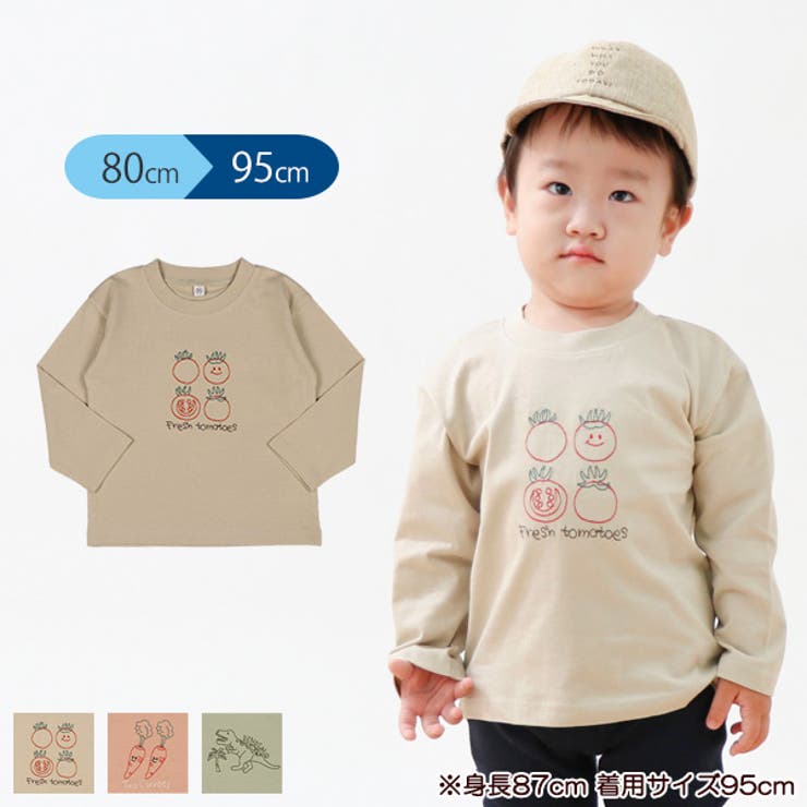 ステッチ刺繍長袖tシャツ 品番 Nmyk 西松屋 ニシマツヤ のキッズファッション通販 Shoplist ショップリスト