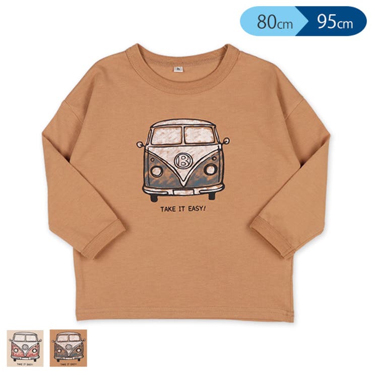 天竺バスロゴプリント長袖tシャツ 品番 Nmyk 西松屋 ニシマツヤ のキッズファッション通販 Shoplist ショップリスト