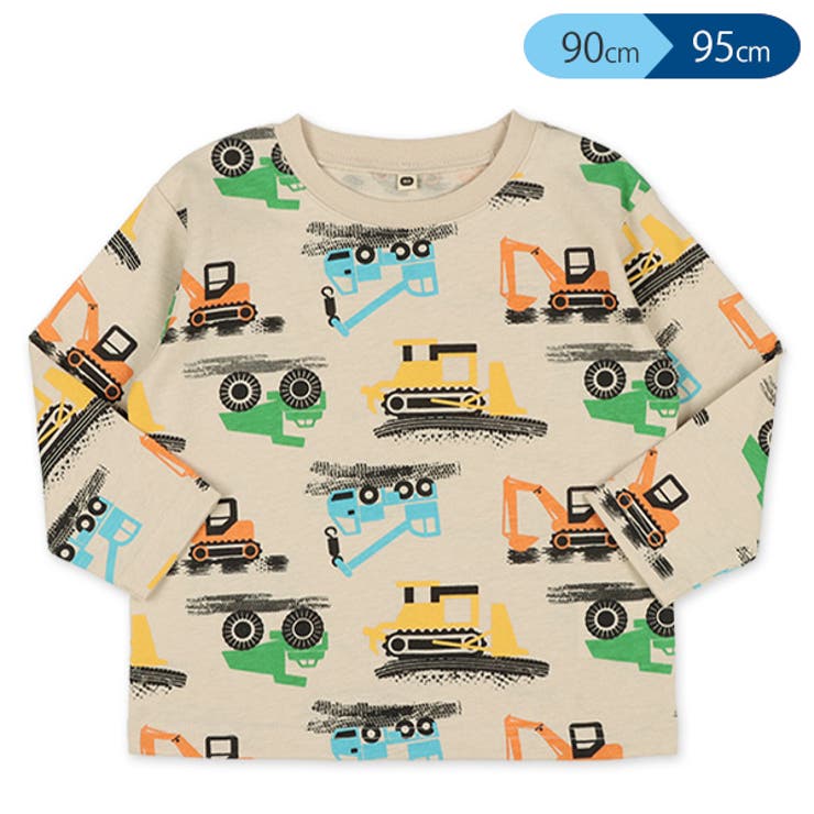 はたらくくるま総柄長袖tシャツ 品番 Nmyk 西松屋 ニシマツヤ のキッズファッション通販 Shoplist ショップリスト