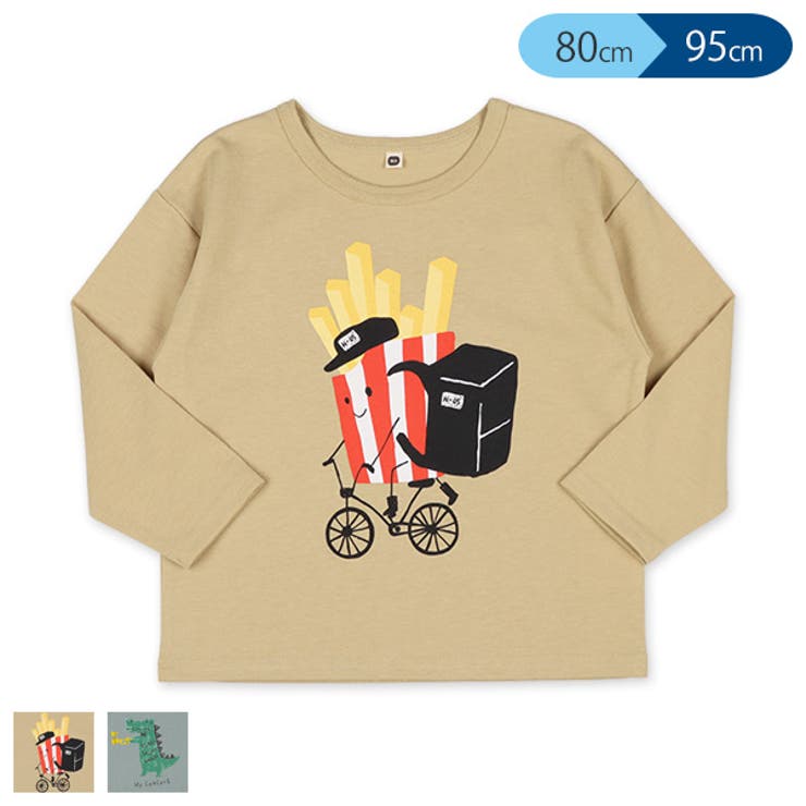 ワニポテトプリント長袖tシャツ 品番 Nmyk 西松屋 ニシマツヤ のキッズファッション通販 Shoplist ショップリスト