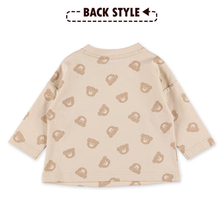 くま総柄プリント長袖tシャツ 品番 Nmyk 西松屋 ニシマツヤ のキッズファッション通販 Shoplist ショップリスト