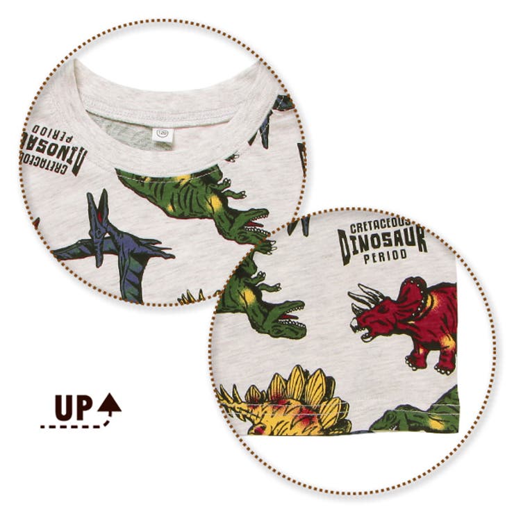 恐竜ロゴ総柄半袖tシャツ 品番 Nmyk 西松屋 ニシマツヤ のキッズファッション通販 Shoplist ショップリスト