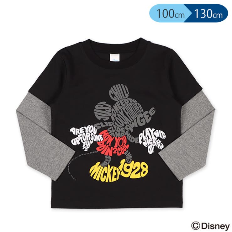 ディズニー ミッキーレイヤード風長袖tシャツ 品番 Nmyk 西松屋 ニシマツヤ のキッズ ファッション通販 Shoplist ショップリスト