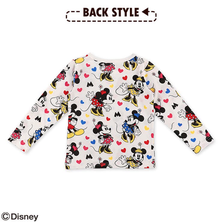 ミッキー ミニー総柄長袖tシャツ 品番 Nmyk 西松屋 ニシマツヤ のキッズファッション通販 Shoplist ショップリスト