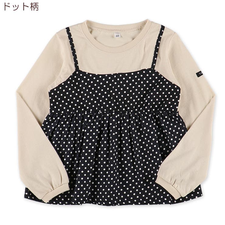 ドット柄 小花柄 キャミレイヤード風tシャツ 品番 Nmyk 西松屋 ニシマツヤ のキッズファッション通販 Shoplist ショップリスト