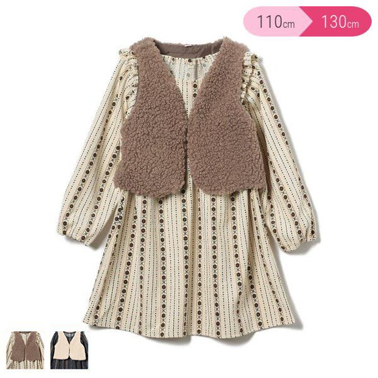 コーデュロワンピース ボアベストセット 品番 Nmyk 西松屋 ニシマツヤ のキッズファッション通販 Shoplist ショップリスト