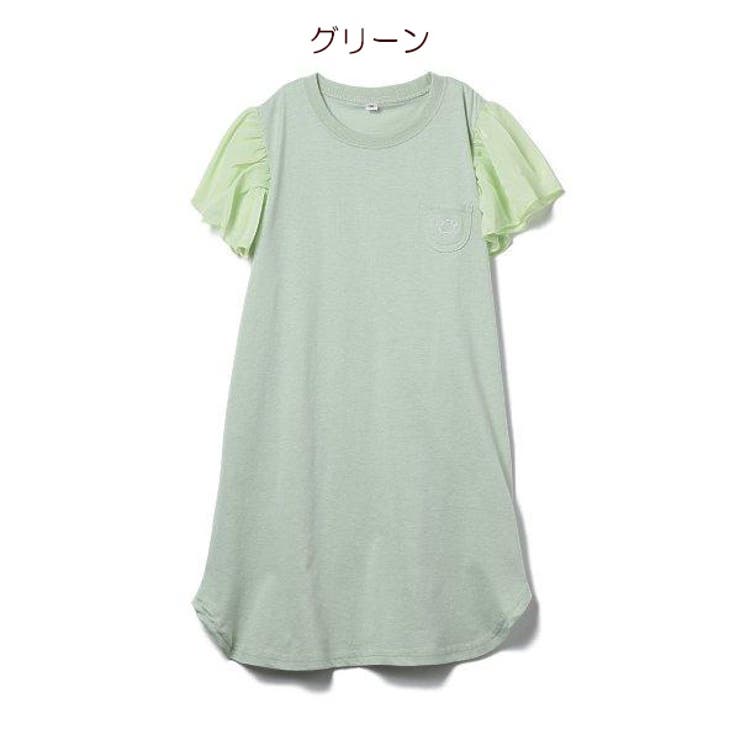 ポケット刺繍袖チュール半袖ワンピース 品番 Nmyk 西松屋 ニシマツヤ のキッズファッション通販 Shoplist ショップリスト