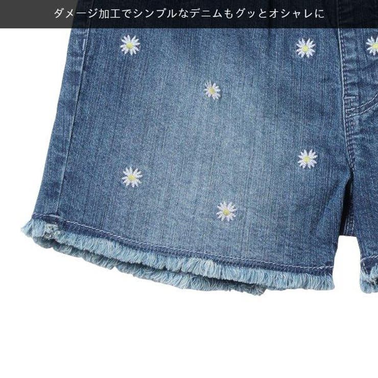 花刺繍デニムショートパンツ 品番 Nmyk 西松屋 ニシマツヤ のキッズファッション通販 Shoplist ショップリスト