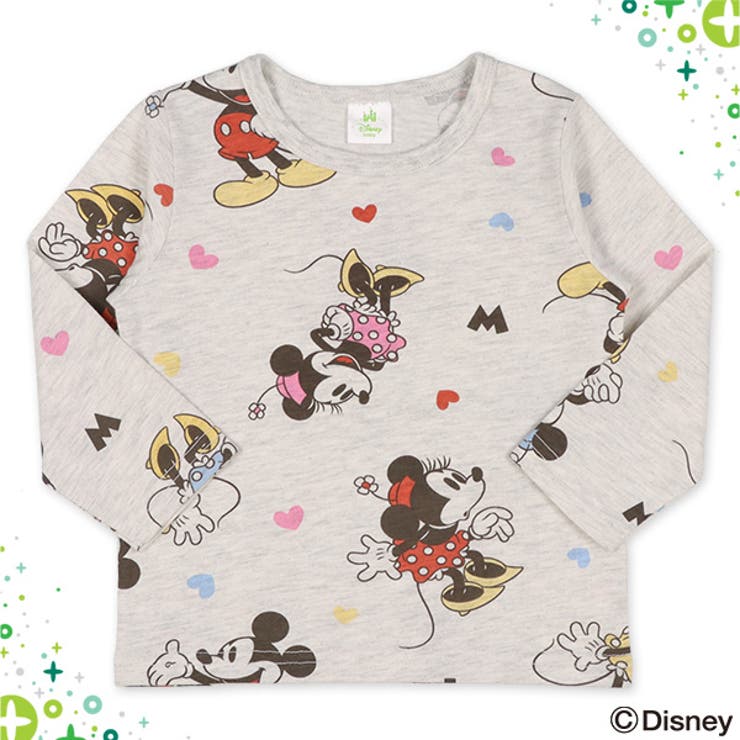 ディズニー ミッキー ミニー総柄長袖tシャツ 品番 Nmyk 西松屋 ニシマツヤ のキッズファッション通販 Shoplist ショップリスト