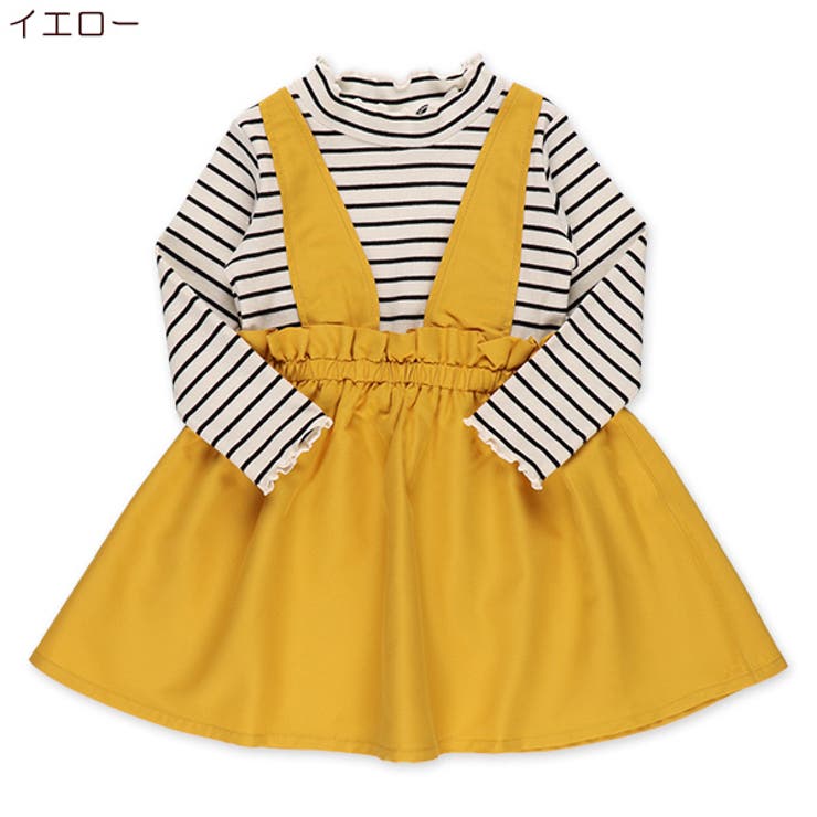 先染めボーダーレイヤード風ワンピース 品番 Nmyk 西松屋 ニシマツヤ のキッズファッション通販 Shoplist ショップリスト