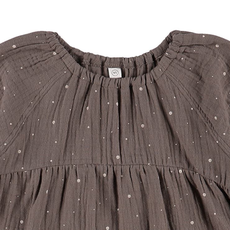 ダブルガーゼドット長袖ワンピース 品番 Nmyk 西松屋 ニシマツヤ のキッズファッション通販 Shoplist ショップリスト