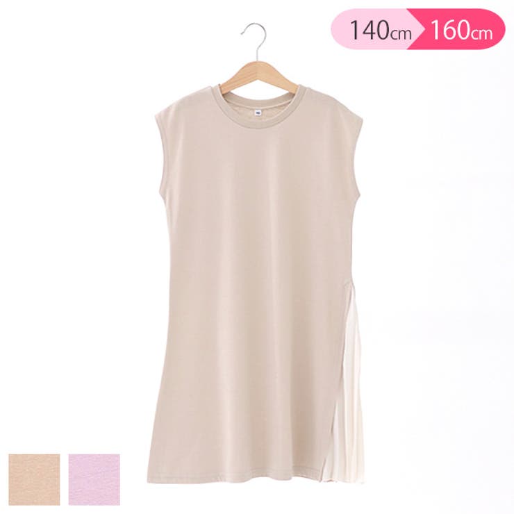 脇プリーツ無地ワンピース 品番 Nmyk 西松屋 ニシマツヤ のキッズファッション通販 Shoplist ショップリスト