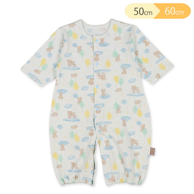 天竺風船 くま総柄半袖コンビドレス 品番 Nmyk 西松屋 ニシマツヤ のキッズファッション通販 Shoplist ショップリスト