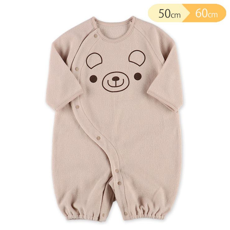 フリースくまフェイスプリント長袖コンビドレス 品番 Nmyk 西松屋 ニシマツヤ のキッズファッション通販 Shoplist ショップリスト